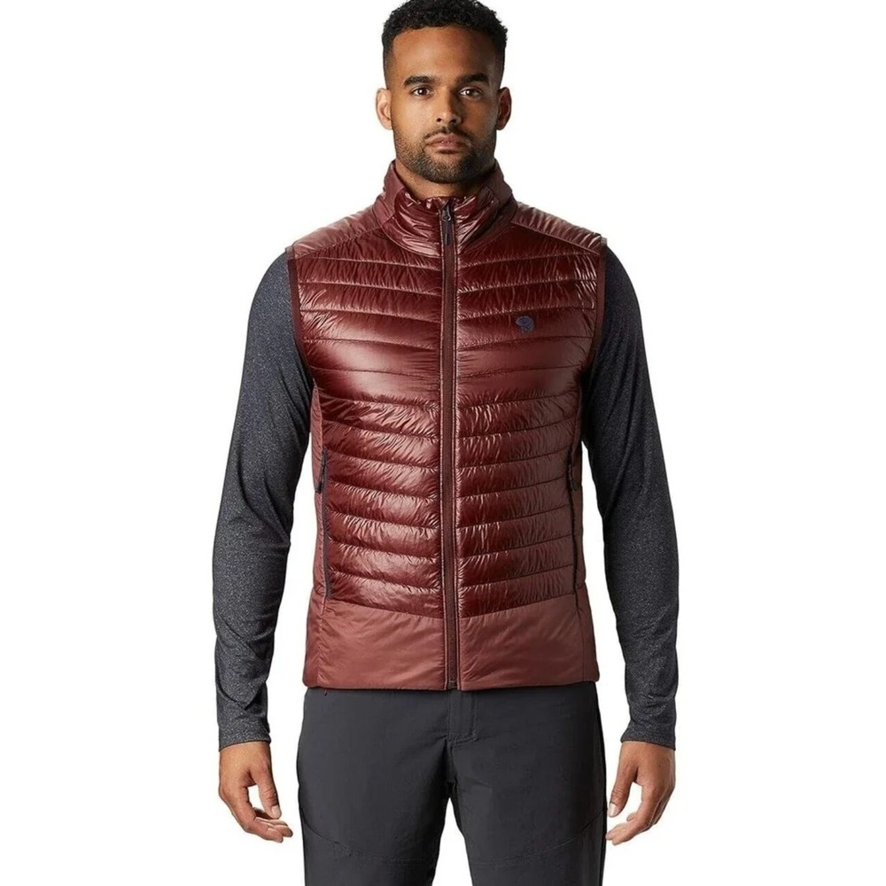 NEW Mountain Hardwear Mens Ghost Shadow Vest L Dark Zinc Camping Packable